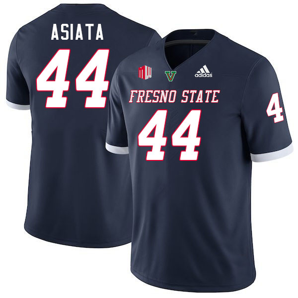 Fresno State Bulldogs #44 Auckland Asiata College Football Jerseys Stitched-Navy Fresno State Bulldogs #44 Auckland Asiata College Football Jerseys Stitched-Navy